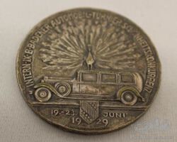 1929 Automobile Rally Badge Race Medallion | Check the Oil Auction | Ending January 16, 2022