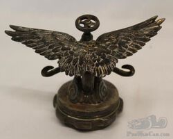 1908-1926 Austin Cars Winged Wheel Radiator Mascot Hood Ornament | Check the Oil Auction | Ending January 16, 2022