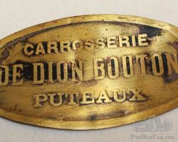 De Dion Bouton Carrosserie Coachbuilder Body Tag Badge | Check the Oil Auction | Ending January 16, 2022