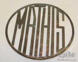 Mathis Automobile Radiator Script Emblem | Check the Oil Auction | Ending January 16, 2022