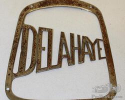 Delahaye Automobile Radiator Script Emblem | Check the Oil Auction | Ending January 16, 2022