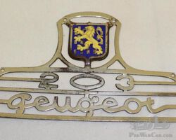Peugeot 203 Radiator Script Emblem | Check the Oil Auction | Ending January 16, 2022