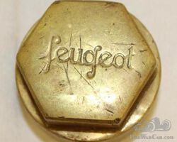 Peugeot Brass Threaded Hubcap | Check the Oil Auction | Ending January 16, 2022