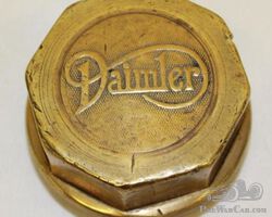 Daimler Brass Threaded Hubcap | Check the Oil Auction | Ending January 16, 2022