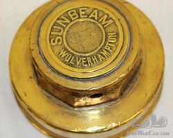 Sunbeam Automobile of Wolverhampton Brass Threaded Hubcap | Check the Oil Auction | Ending January 16, 2022