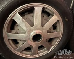 4 Bugatti T51 Grand Prix wheels in good condition with tyres