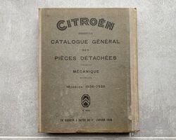 Citroen 1934 - 1935 parts book (Citroen Traction and Rosalie)