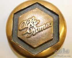 Brass Alfa Romeo Threaded Hubcap