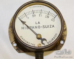 Hispano-Suiza Automobile Co Brass Pressure Gauge