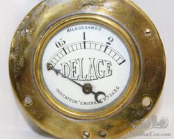 Delage Automobile Co Brass Pressure Gauge