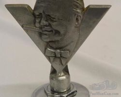Winston Churchill V for Victory Radiator Mascot Hood Ornament