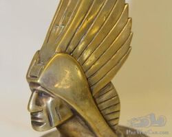Mohician Indian Radiator Mascot Hood Ornament|Check the Oil Auction |Ending February 6, 2022