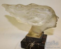 Glass Womans Head by Red-Ashay Radiator Mascot Hood Ornament