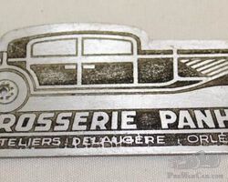 Panhard Carrosserie Coachbuilder Bodytag