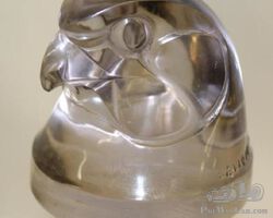 Amythst Tete D'Epervier Hawks Head LaLique Radiator Mascot Hood Ornament