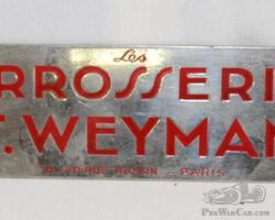 CT Weymann Carrosserie Automobile Coachbuilder Sill Plate