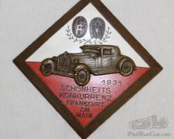 1931 German Frankfurt Beauty Competition Medallion Rally Badge