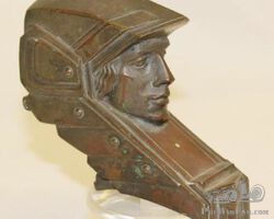 1930-1934 Stylized Minerva Radiator Mascot Hood Ornament by P. DeSoete