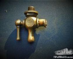 petrol tap, brass, pre-war