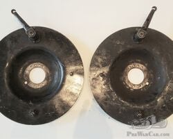 Bugatti Type 57 / 57S Molsheim Pair of Front Backing Plates with Shoes