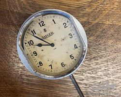 Jaeger white face vintage car clock