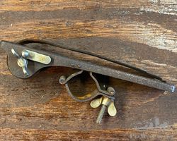 c.1900 Bicycle or Motorcycle Handlebar Mounted Adjustable Carrier
