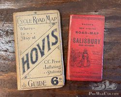 2 x 1890s English Cycling Road Maps. Ariel Cycles