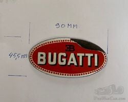 2 Bugatti badges Radiator and chassis