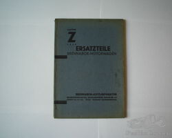 Brennabor Ersatzteilliste Typ Z 6/25 von 1929