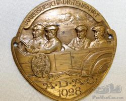 1928 German Automobile Racing Club Medallion Rally Badge