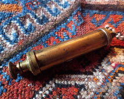 Small edwardian vintage brass air pump for a variety of cars or specials