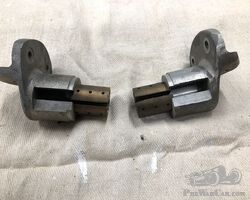 Pr of front spring hangers with brass bushes