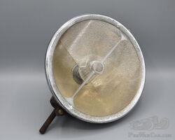 A pair of Marchal headlights - 24cm diameter - Nickel plated brass - Circa 1930