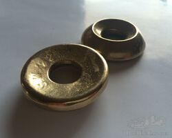 Pair off brass headlight mounting Lucas
