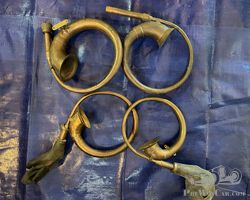 Curved Brass Car Horns needs new Bulb and polish