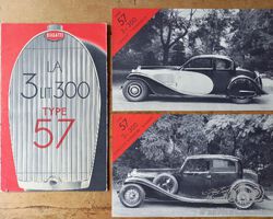 Bugatti Type 57 sales brochure - dépliant