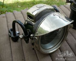 Set of N.O.S. Carbide lamps for motorcycle.