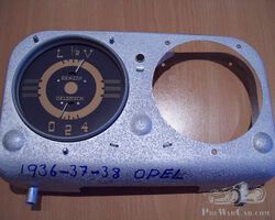 1936, 1937, 1938 OPEL SUPER 6 , OLYMPIA GAUGE CLUSTER.