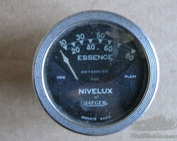 Hotchkiss Jaeger "Le Nivelux" 0-80 Liters Fuel Gauge