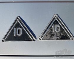Citroen Rosalie 10 and 10 Légère rear fender badge