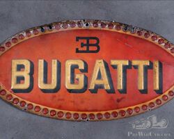 Enamel sign Bugatti circa 1920