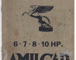 Amilcar C4 C.G.S. G et E entretien