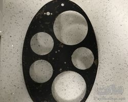ROTAX BRASS 5 GAUGE OVAL DASH PANEL