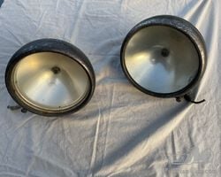 Pair Lucas 8” Inch Headlight L140 Headlamps MG MMM J TYPE etc , may fit other makes .