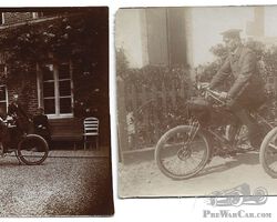 2x photo De Dion Bouton tricycle car moto motorcycle