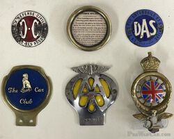 RAC, AA, Bean CC, Tax Holder, DC, DAS, Motoring badges. Job Lot