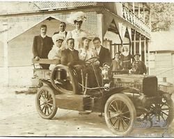 unidentified car postcard