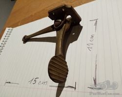 Brass accelerator pedal for early cars