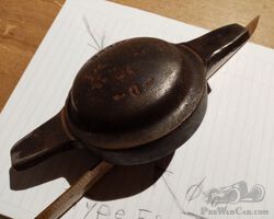 Rudge hub nut type 52, left hand thread + it's hub puller