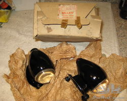 Pair of Early Bullseye Lens Sidelamps in Original Box